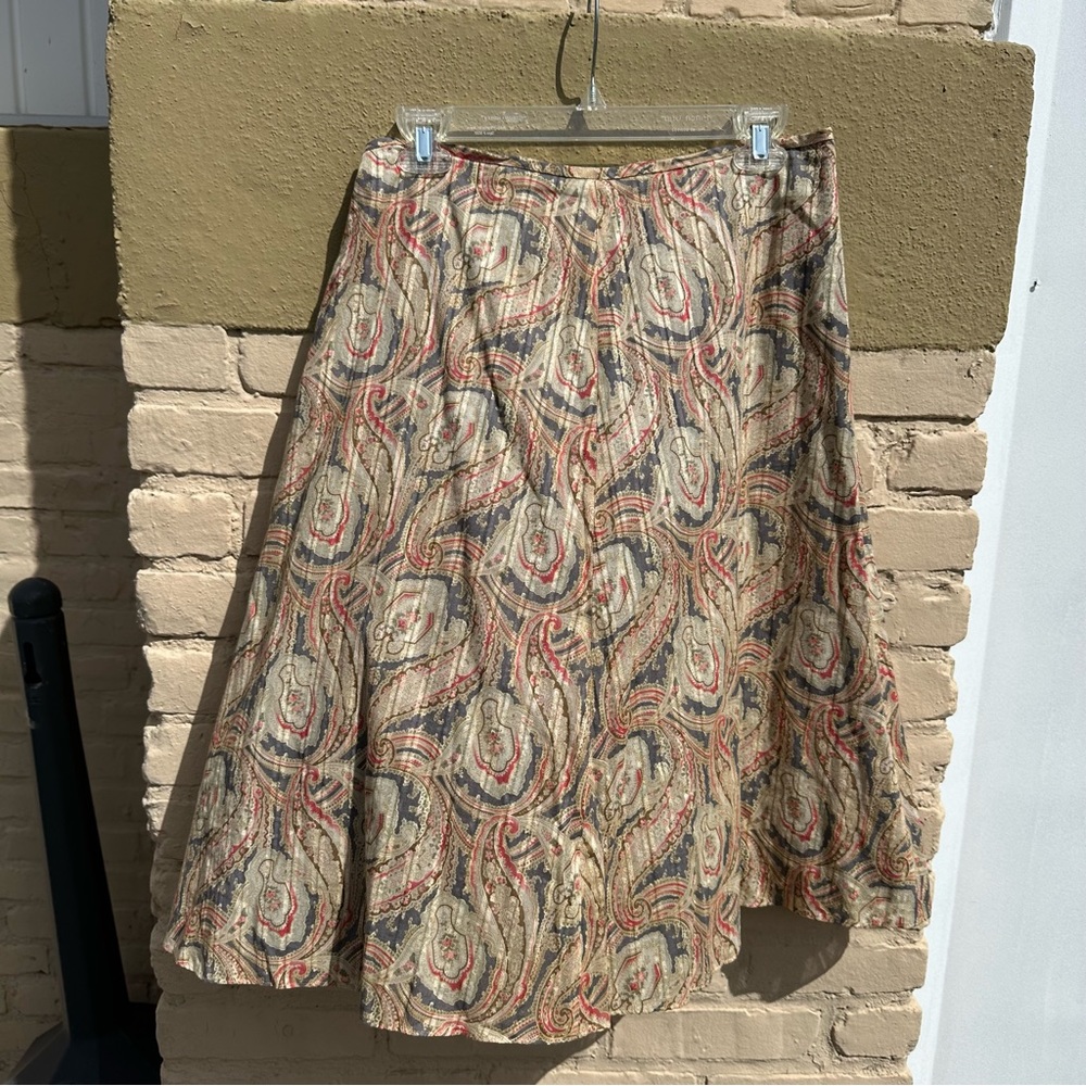 Vintage Paisley Flowy Skirt